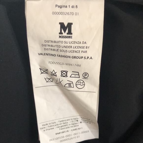 Missoni black sleeveless sheath dress fabric neoprene size 4 - Picture 10 of 15